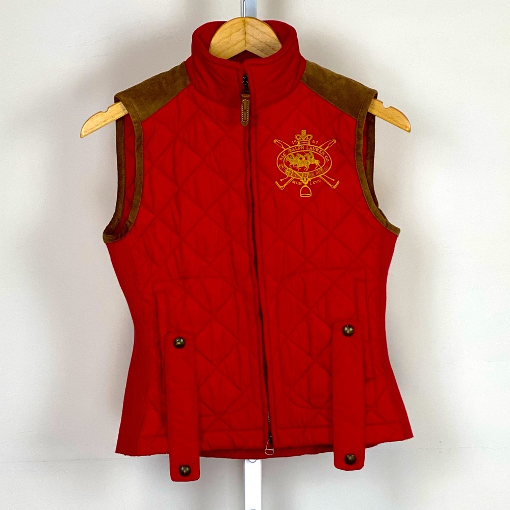 Ralph Lauren vest with leather shoulders